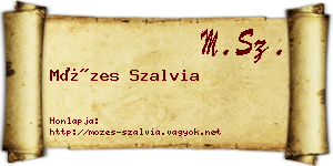 Mózes Szalvia névjegykártya
